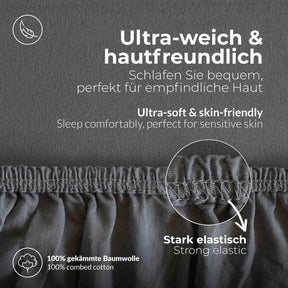 etérea Extra Jersey Spannbettlaken - 90x200 - 240x220 cm