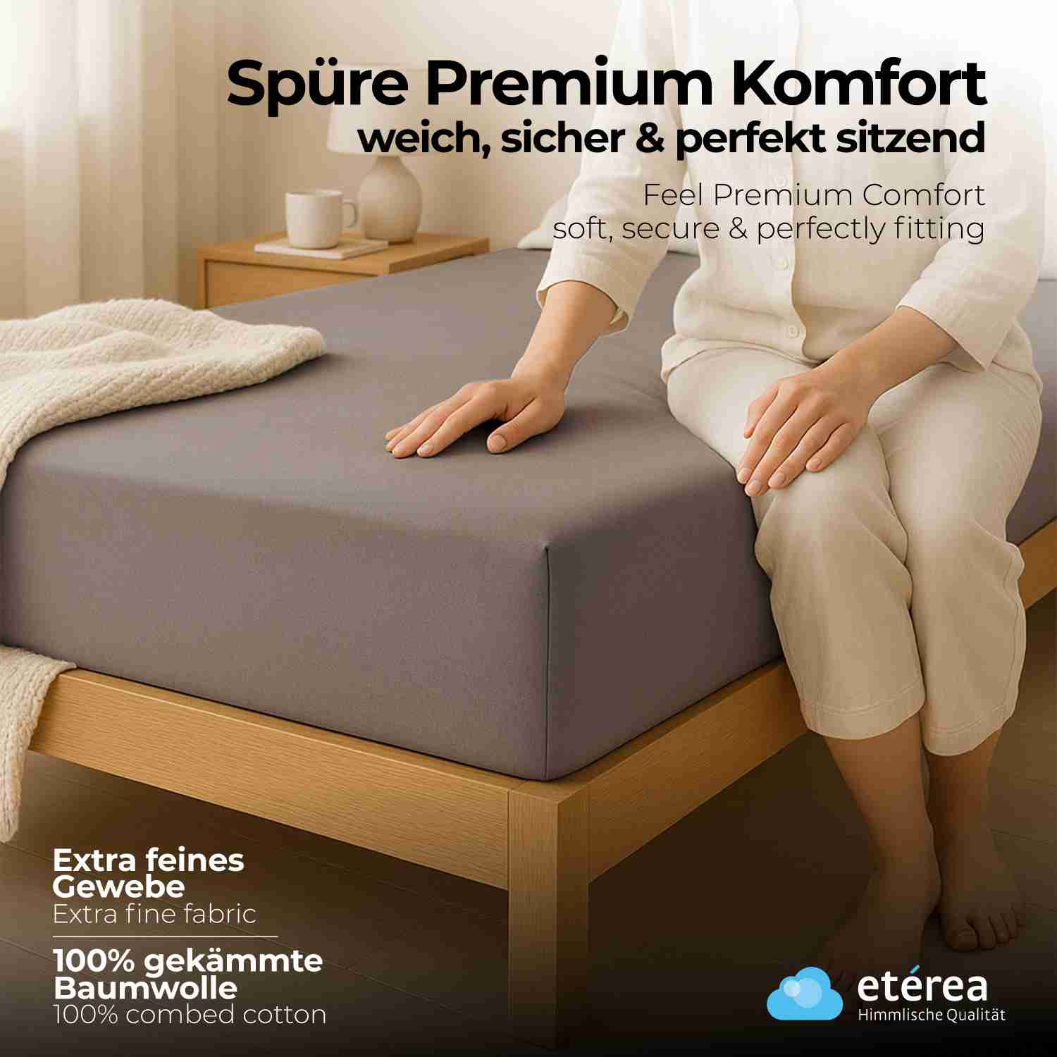 etérea Extra Jersey Spannbettlaken - 90x200 - 240x220 cm