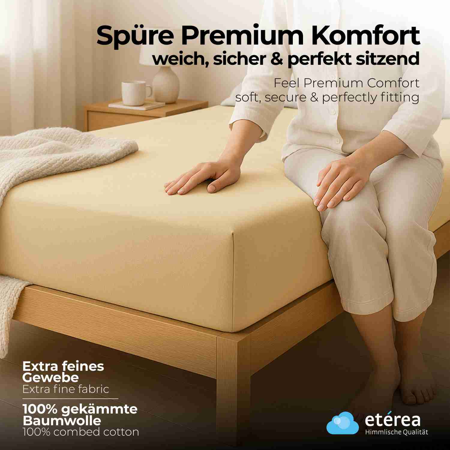 etérea Extra Jersey Spannbettlaken - 90x200 - 240x220 cm