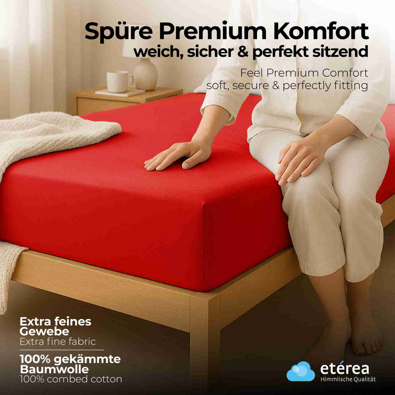 etérea Extra Jersey Spannbettlaken - 90x200 - 240x220 cm