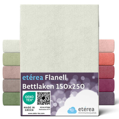 etérea Flanell Spannbettlaken 150x250 cm #farbe_natur