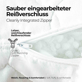 etérea Microfaser Kopfkissen Frieda Komfort mit Reißverschluss 50x70 cm