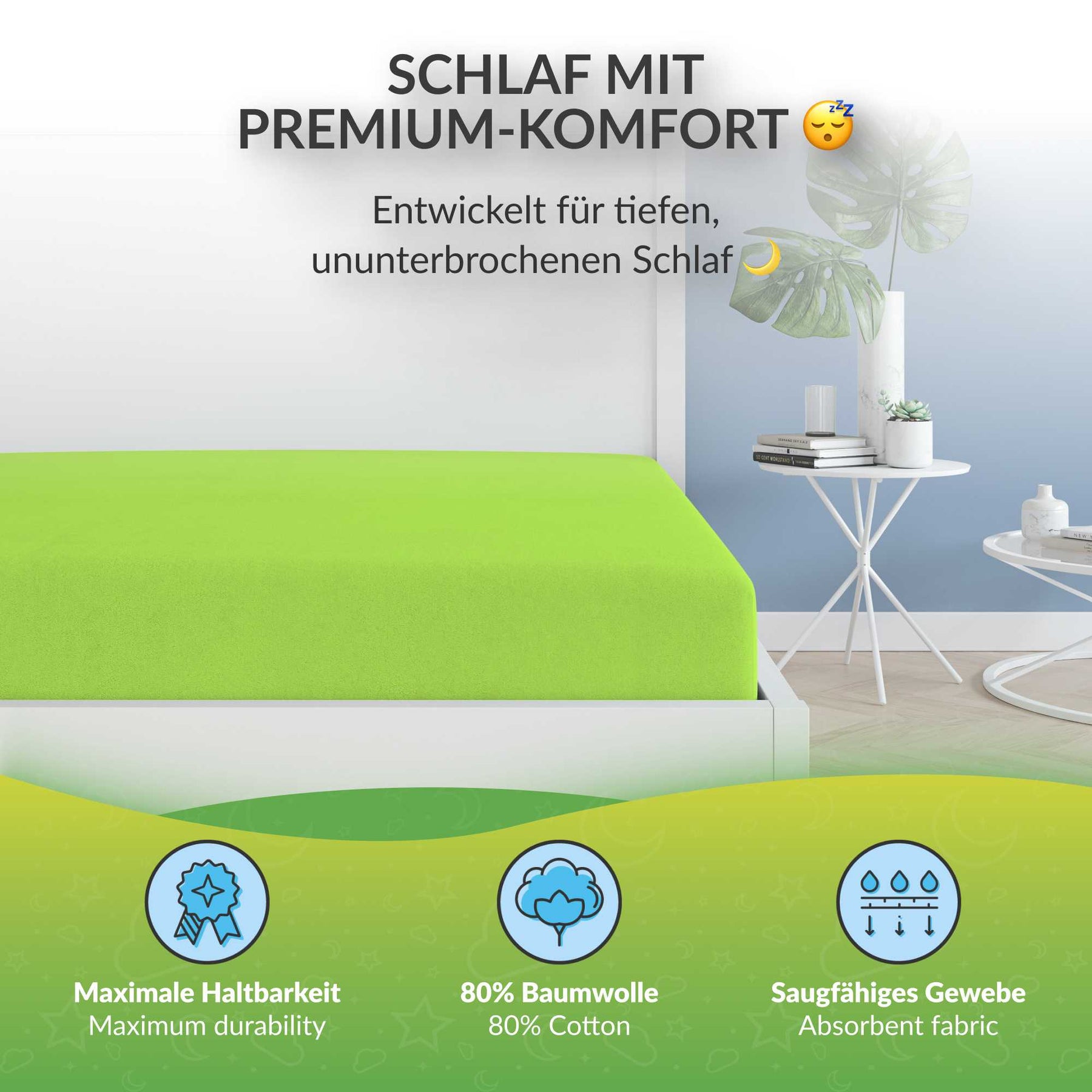 etérea Frottee Spannbettlaken - 90x200 - 200x220 cm