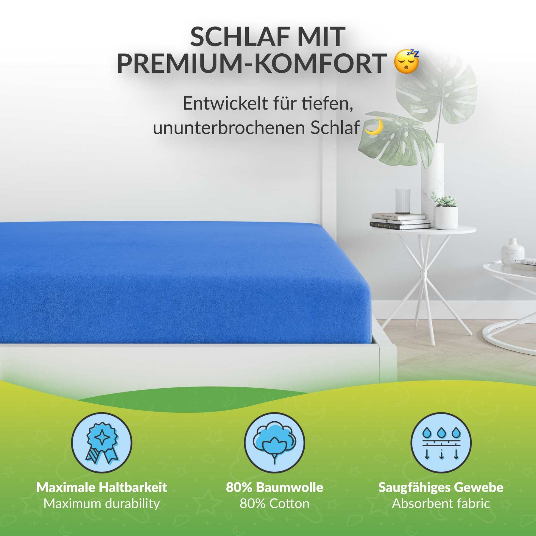 etérea Frottee Spannbettlaken - 90x200 - 200x220 cm