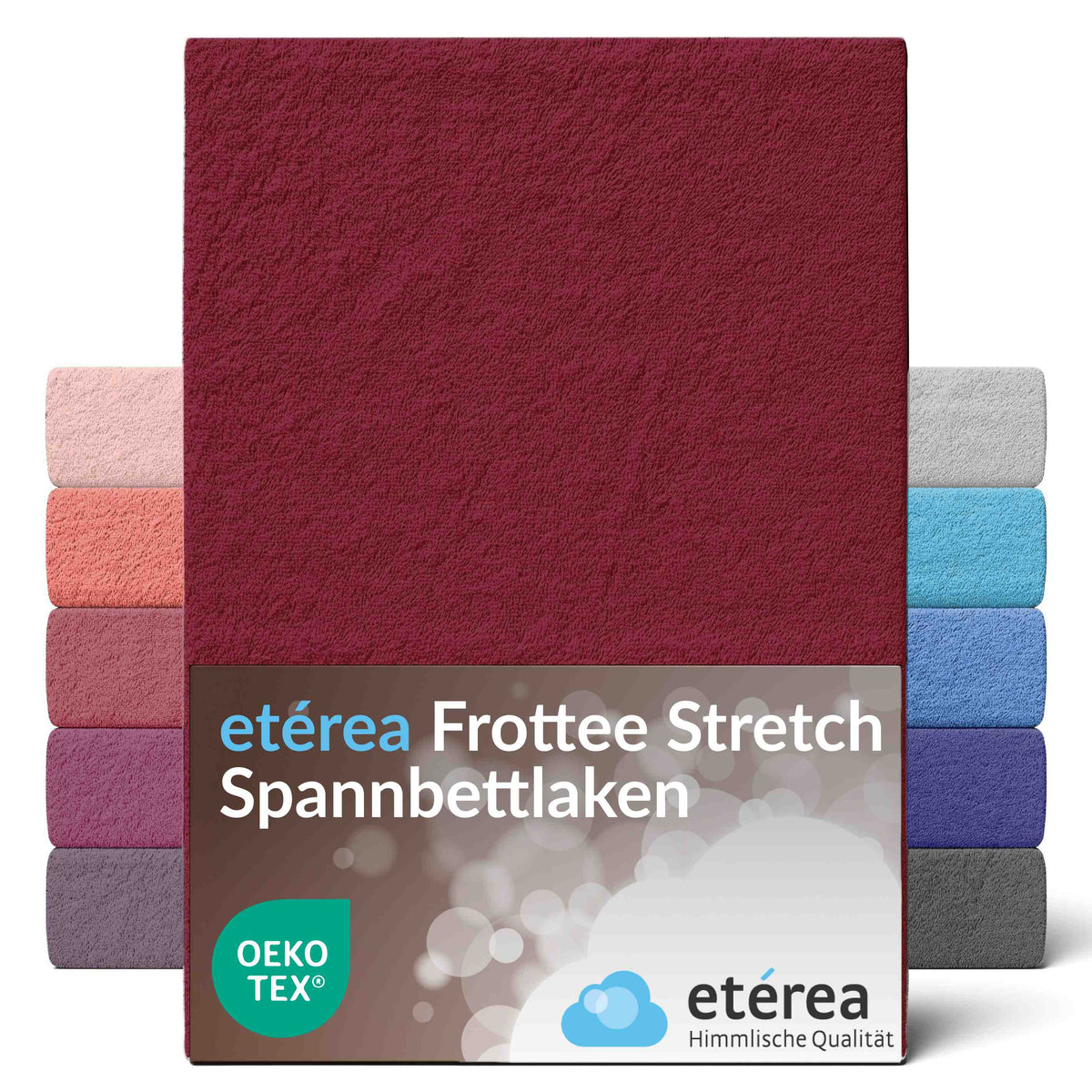 etérea Frottee Spannbettlaken #farbe_bordeaux