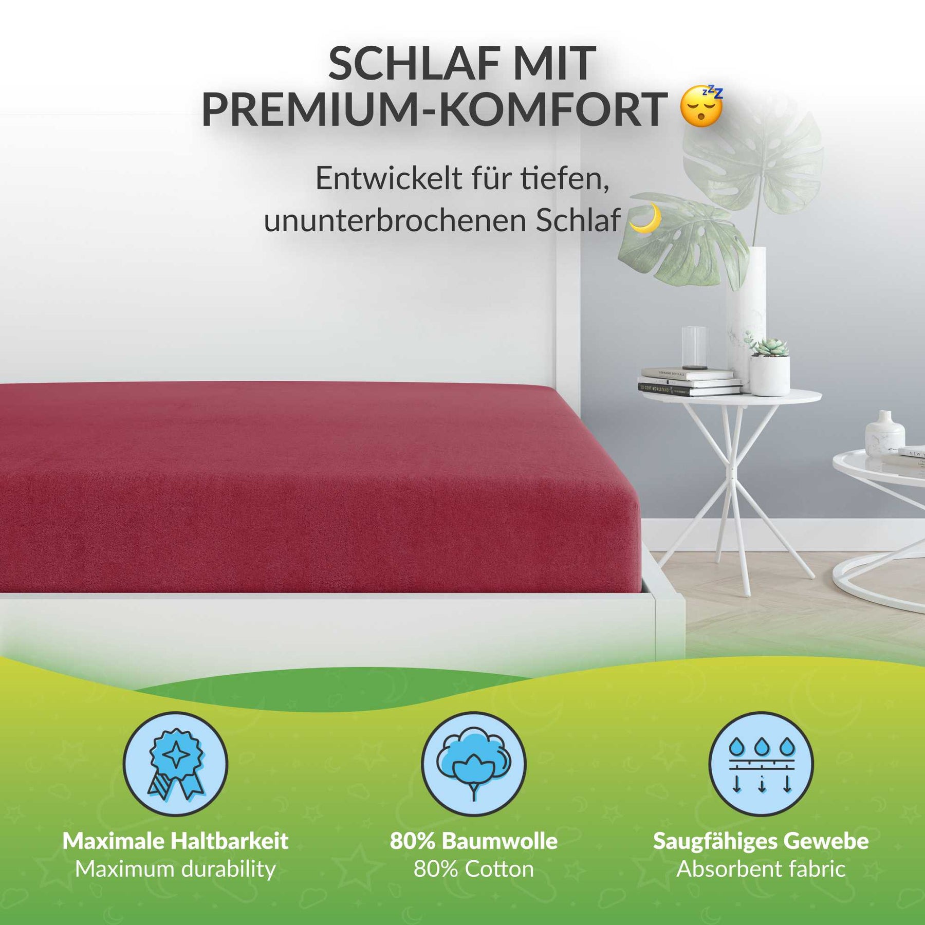 etérea Frottee Spannbettlaken - 90x200 - 200x220 cm