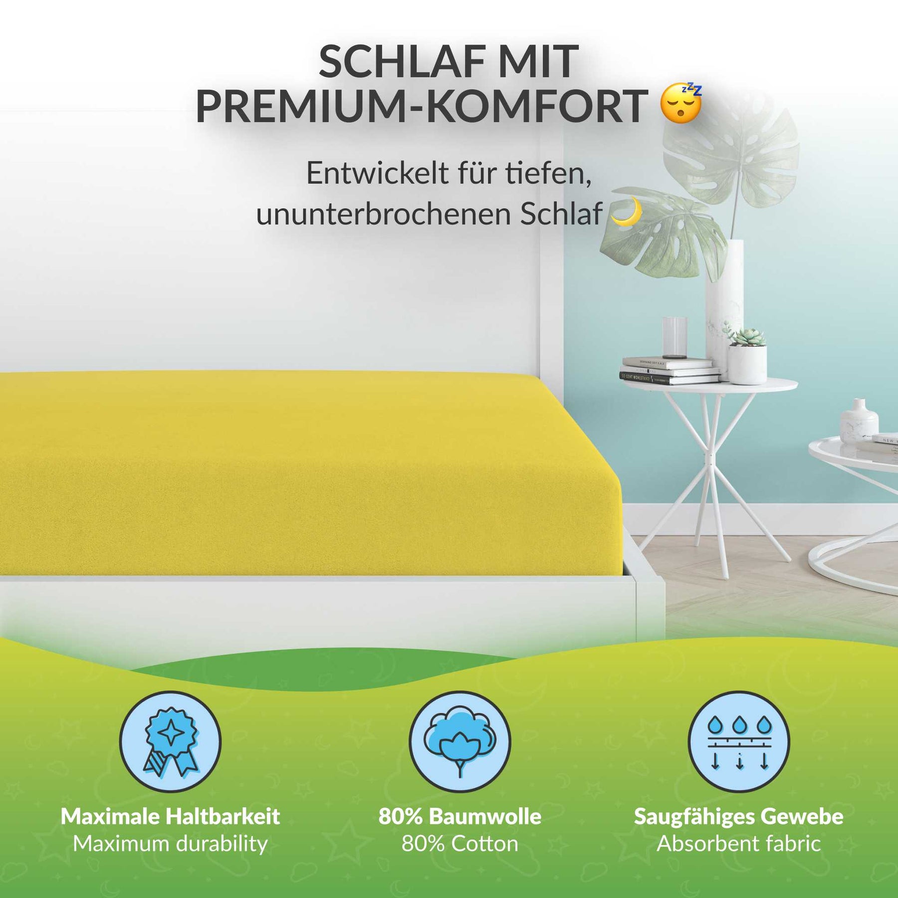 etérea Frottee Spannbettlaken - 90x200 - 200x220 cm