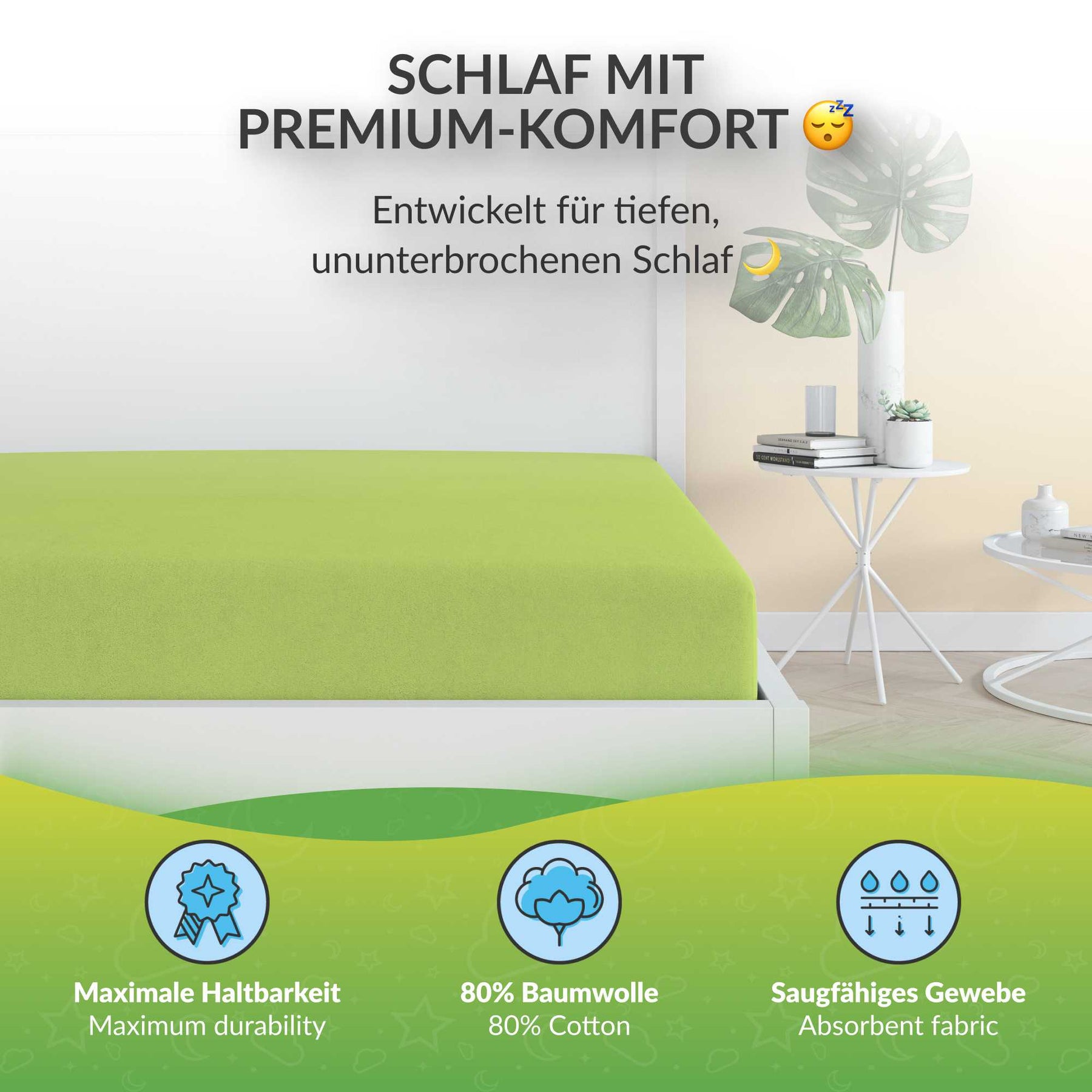 etérea Frottee Spannbettlaken - 90x200 - 200x220 cm