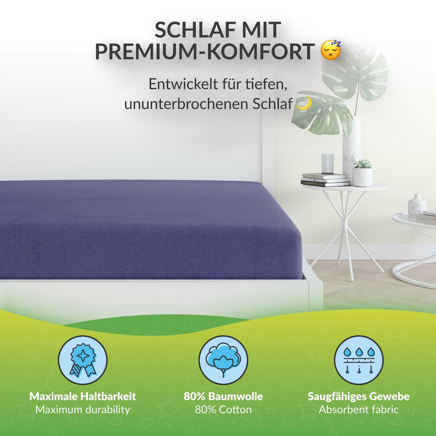 etérea Frottee Spannbettlaken - 90x200 - 200x220 cm