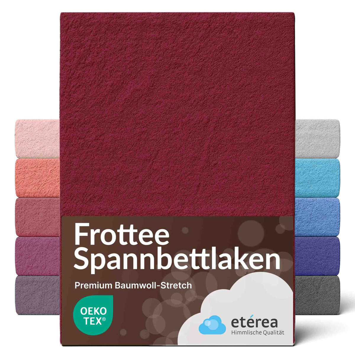 etérea Frottee Spannbettlaken #farbe_bordeaux