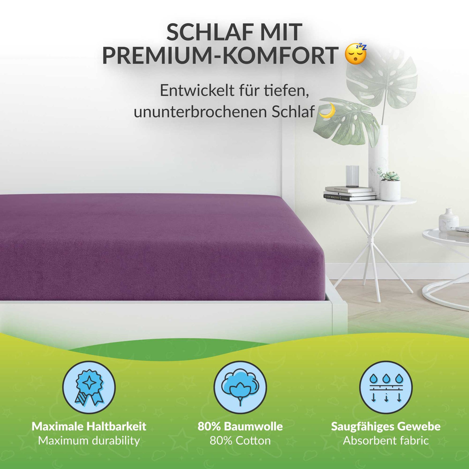 etérea Frottee Spannbettlaken - 90x200 - 200x220 cm