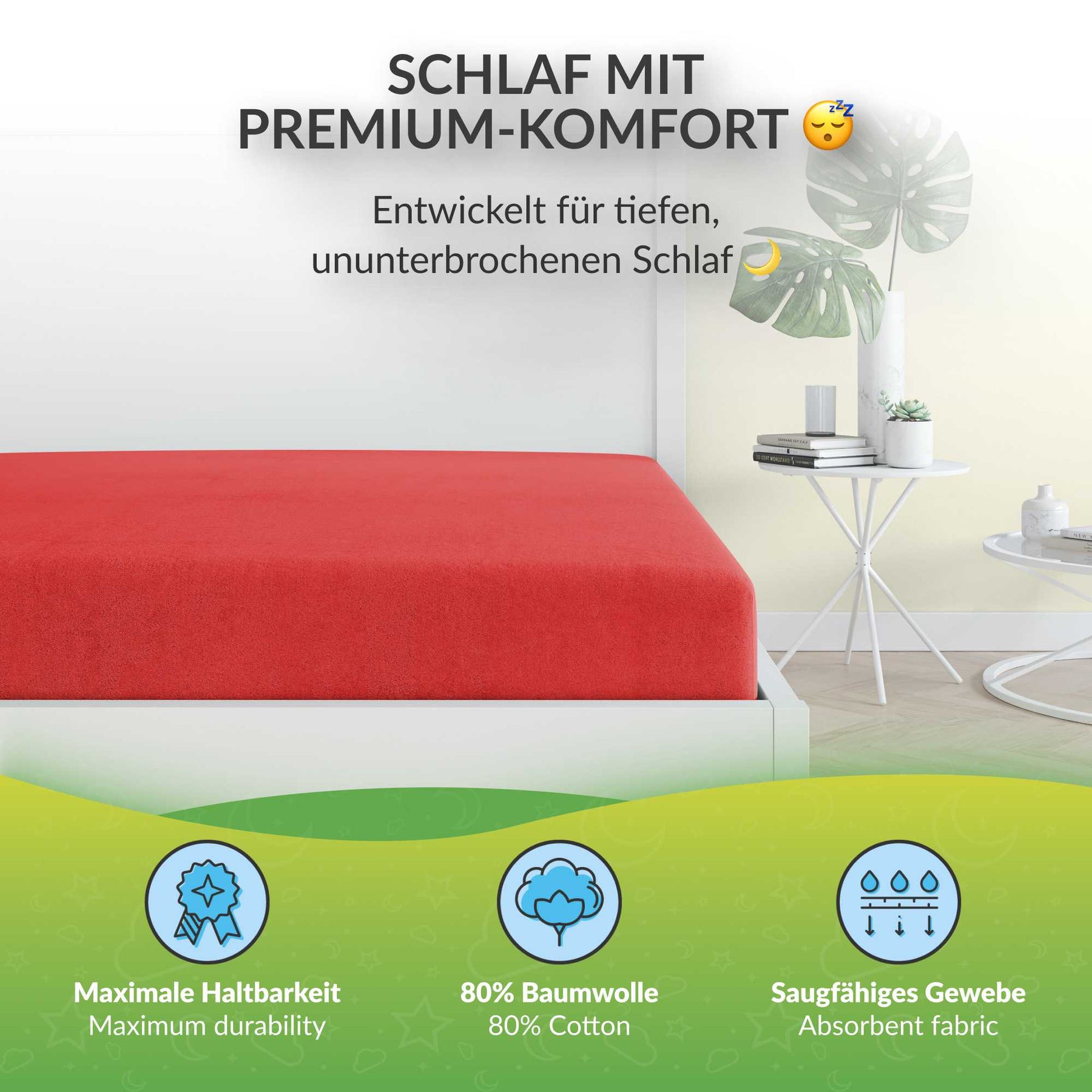 etérea Frottee Spannbettlaken - 90x200 - 200x220 cm