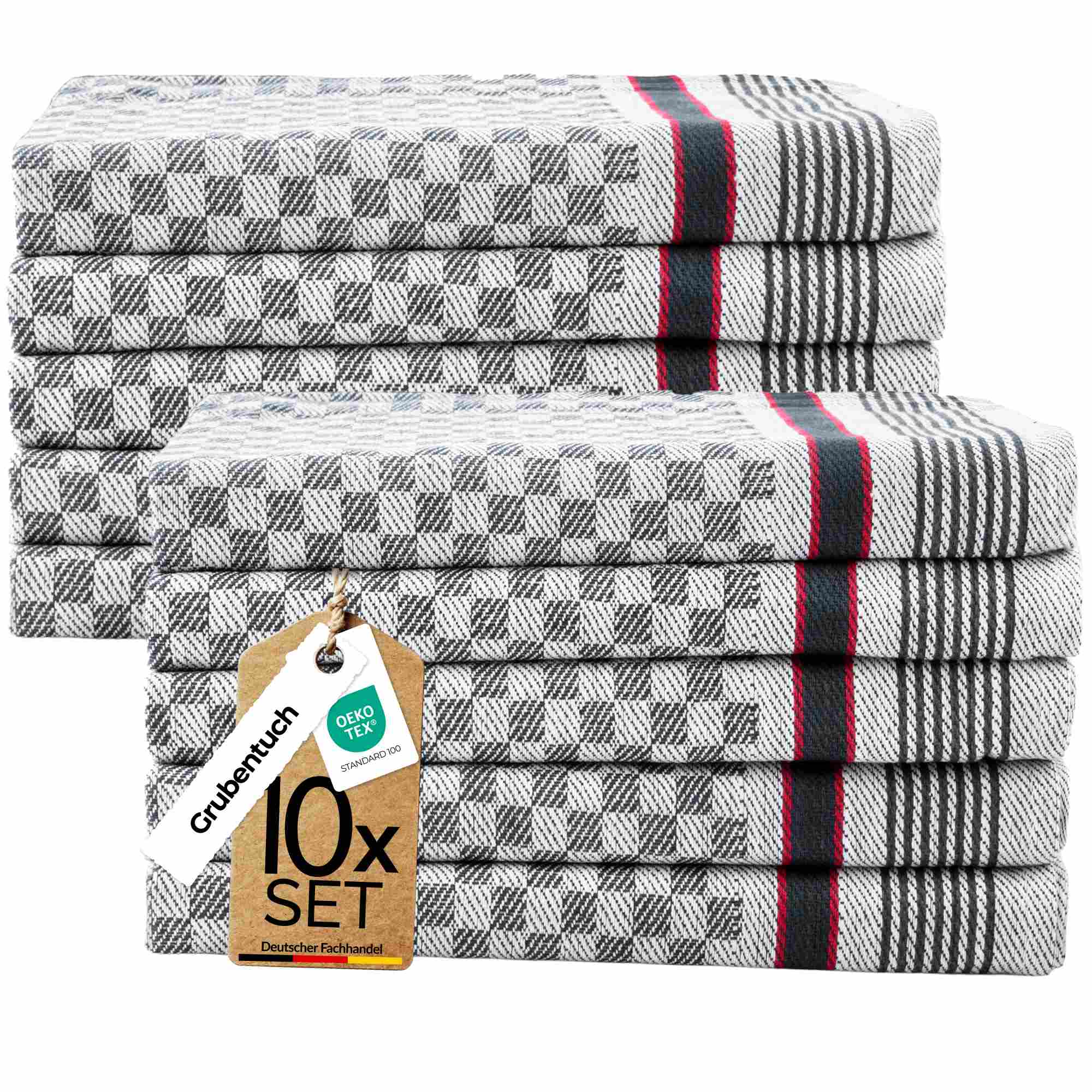 Sterzbachs 10er Set Grubentuch #farbe_grau