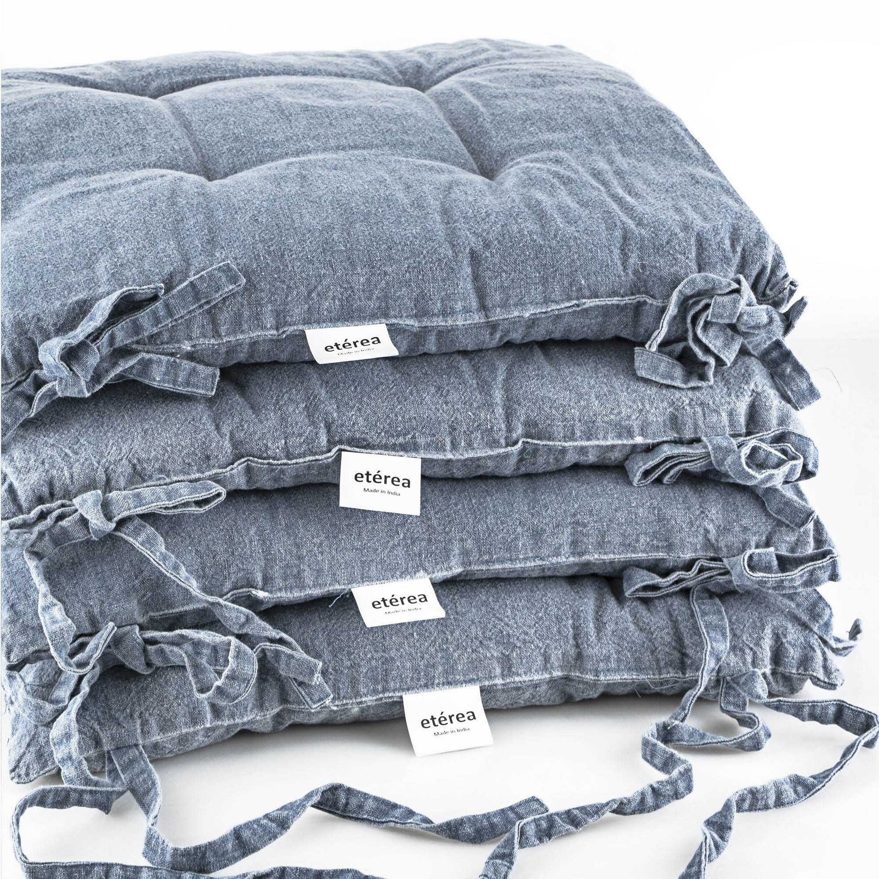 etérea Stuhlkissen Sitzkisten Denim-Optik Hilda 40x40 cm