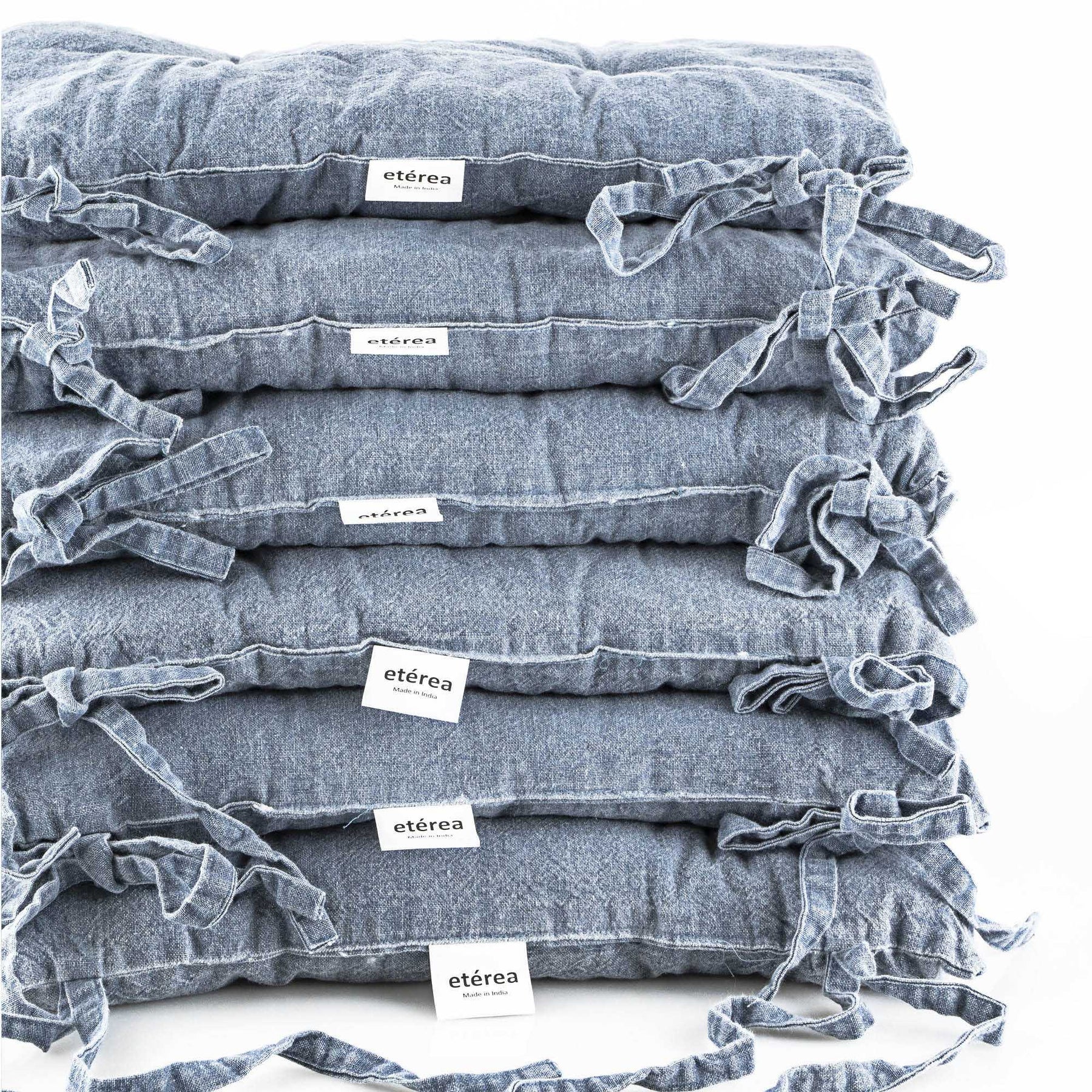 etérea Stuhlkissen Sitzkisten Denim-Optik Hilda 40x40 cm