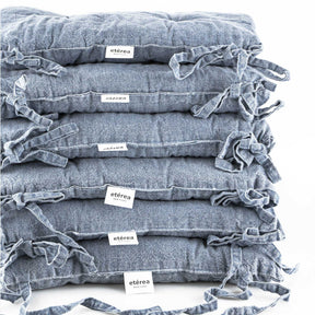 etérea Stuhlkissen Sitzkisten Denim-Optik Hilda 40x40 cm