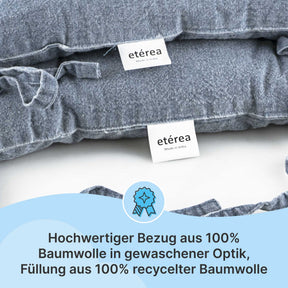 etérea Stuhlkissen Sitzkisten Denim-Optik Hilda 40x40 cm