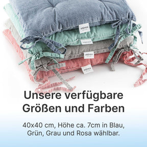 etérea Stuhlkissen Sitzkisten Denim-Optik Hilda 40x40 cm