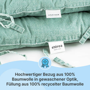 etérea Sitzkissen Stuhlkissen Hilda 40x40cm - Denim-Optik