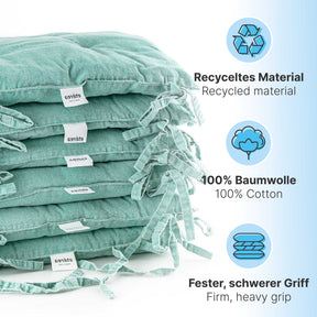 etérea Stuhlkissen Sitzkisten Denim-Optik Hilda 40x40 cm