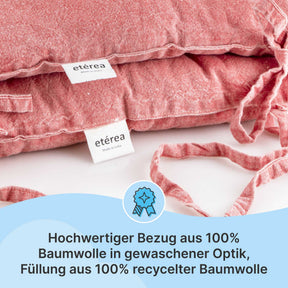 etérea Sitzkissen Stuhlkissen Hilda 40x40cm - Denim-Optik