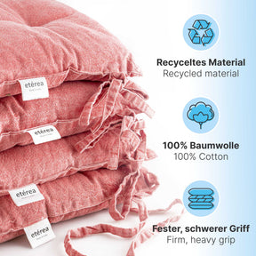 etérea Stuhlkissen Sitzkisten Denim-Optik Hilda 40x40 cm