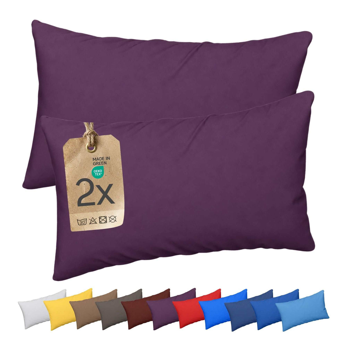 etérea Comfort Jersey Kissenbezug Doppelpack
