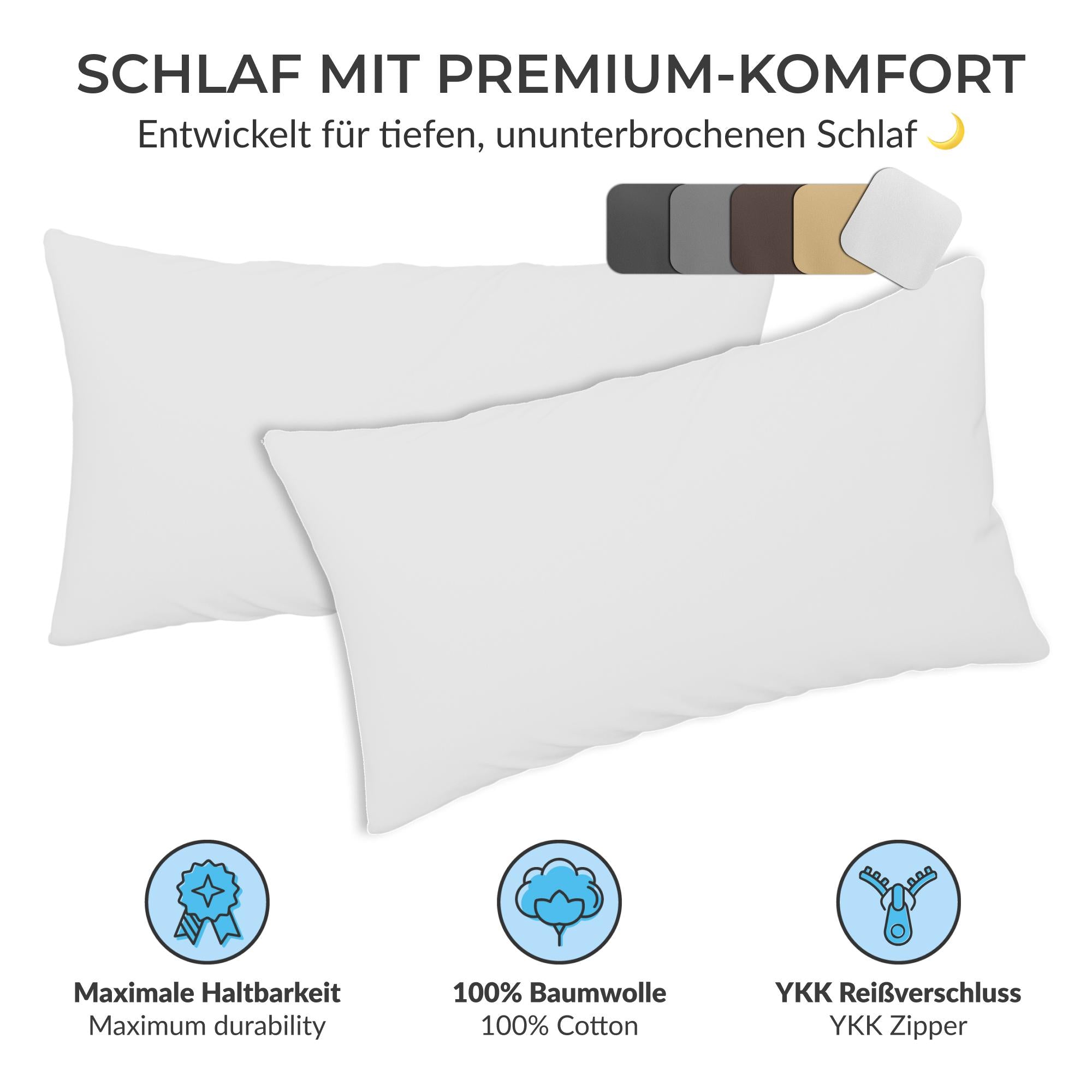 etérea Premium Jersey Kissenbezug – weich, langlebig & bügelfrei