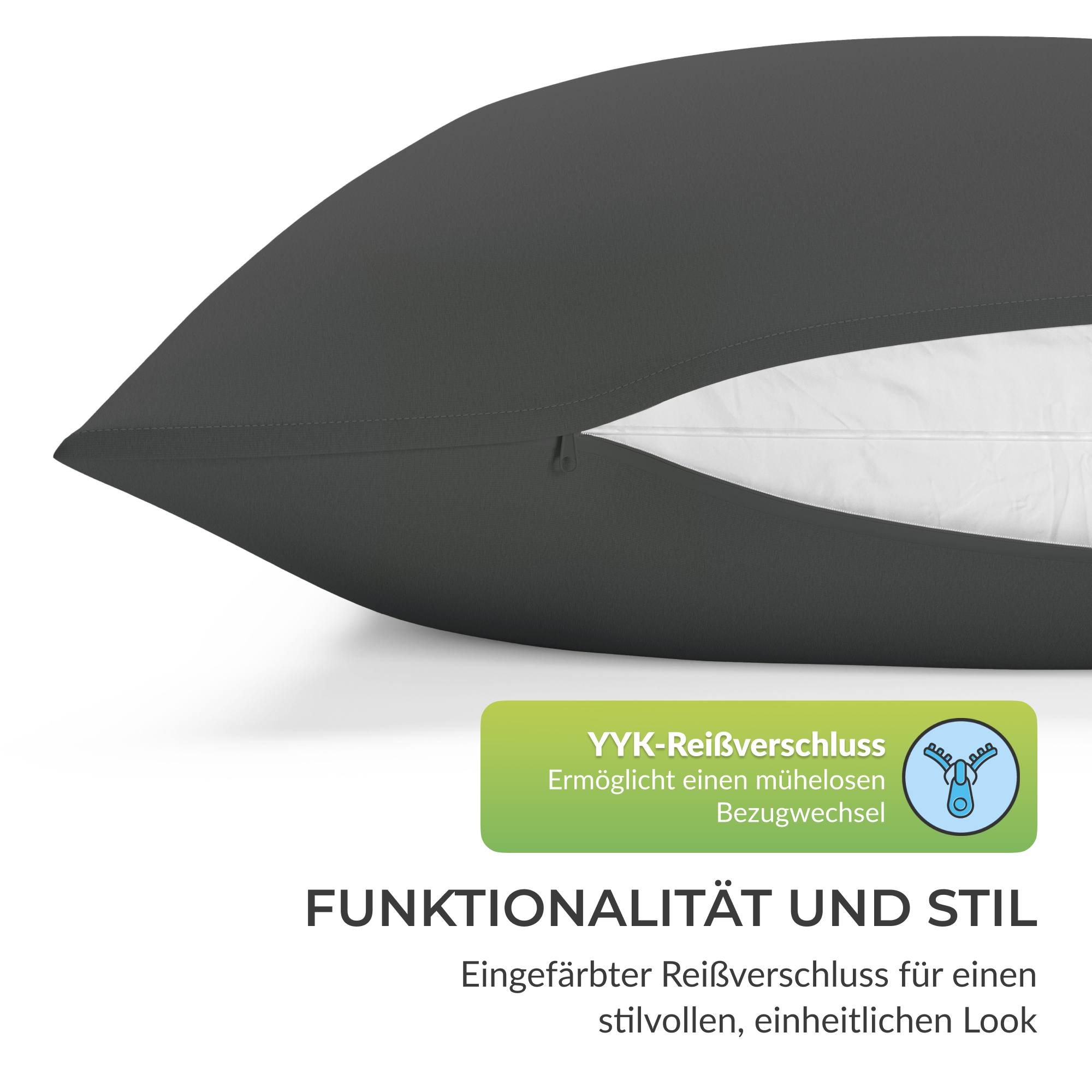 etérea Premium Jersey Kissenbezug – weich, langlebig & bügelfrei