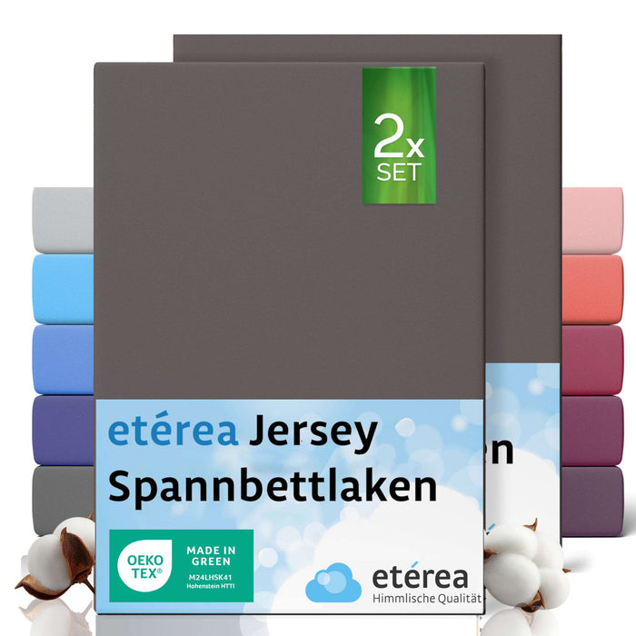 etérea Comfort Jersey 2er Set #farbe_dunkelbraun