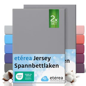 etérea Comfort Jersey Kinder Spannbettlaken Doppelpack