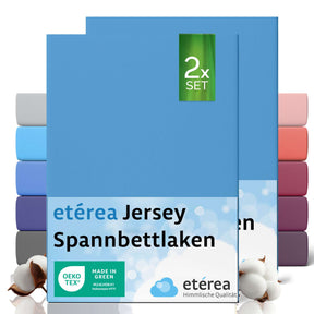 etérea 2 Stück Comfort Jersey Spannbettlaken