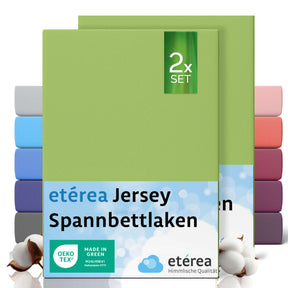 etérea 2 Stück Comfort Jersey Spannbettlaken