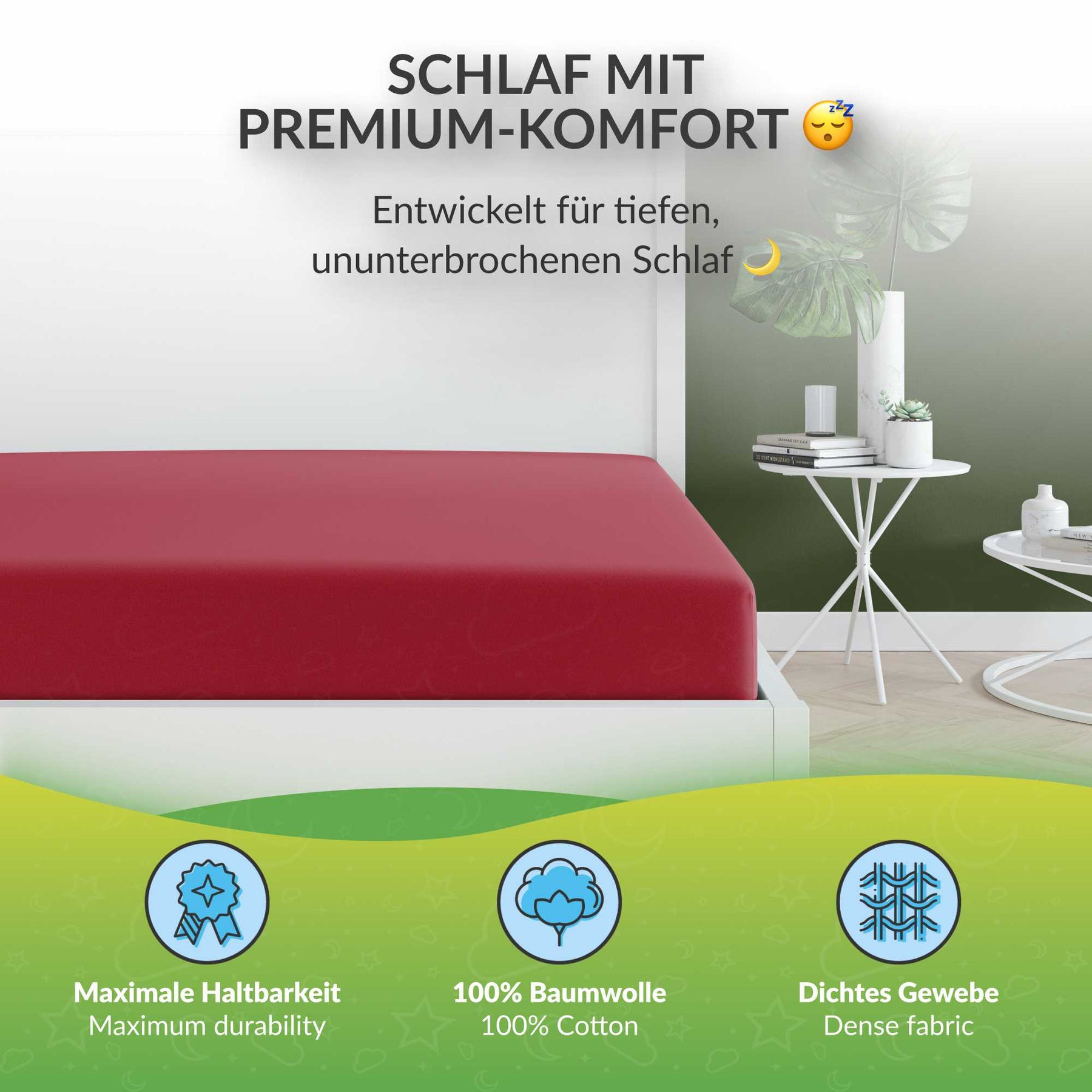 etérea 2 Stück Comfort Jersey Spannbettlaken