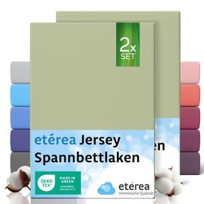 etérea 2 Stück Comfort Jersey Spannbettlaken