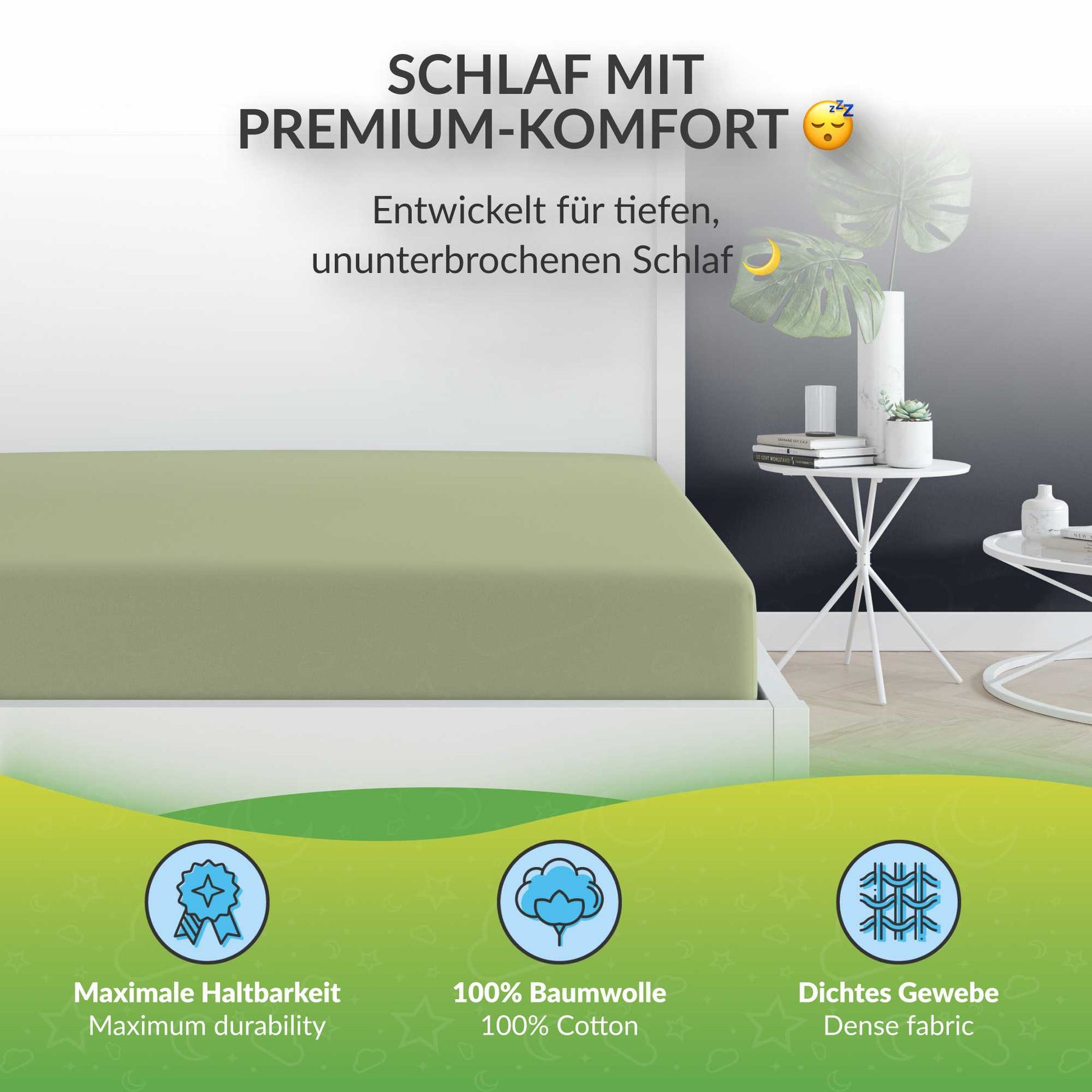 etérea 2 Stück Comfort Jersey Spannbettlaken