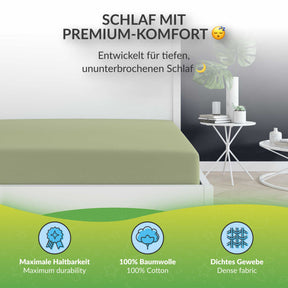 etérea 2 Stück Comfort Jersey Spannbettlaken