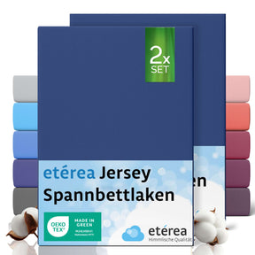 etérea 2 Stück Comfort Jersey Spannbettlaken