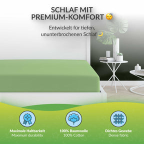 etérea 2 Stück Comfort Jersey Spannbettlaken