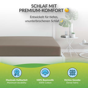 etérea 2 Stück Comfort Jersey Spannbettlaken