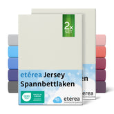 etérea 2 Stück Comfort Jersey Spannbettlaken 120x200 cm