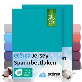 etérea 2 Stück Comfort Jersey Spannbettlaken