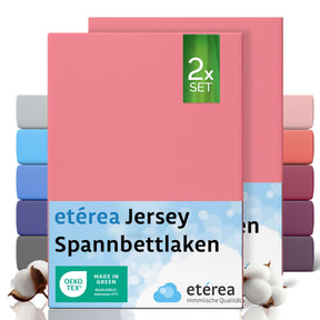 etérea 2 Stück Comfort Jersey Spannbettlaken