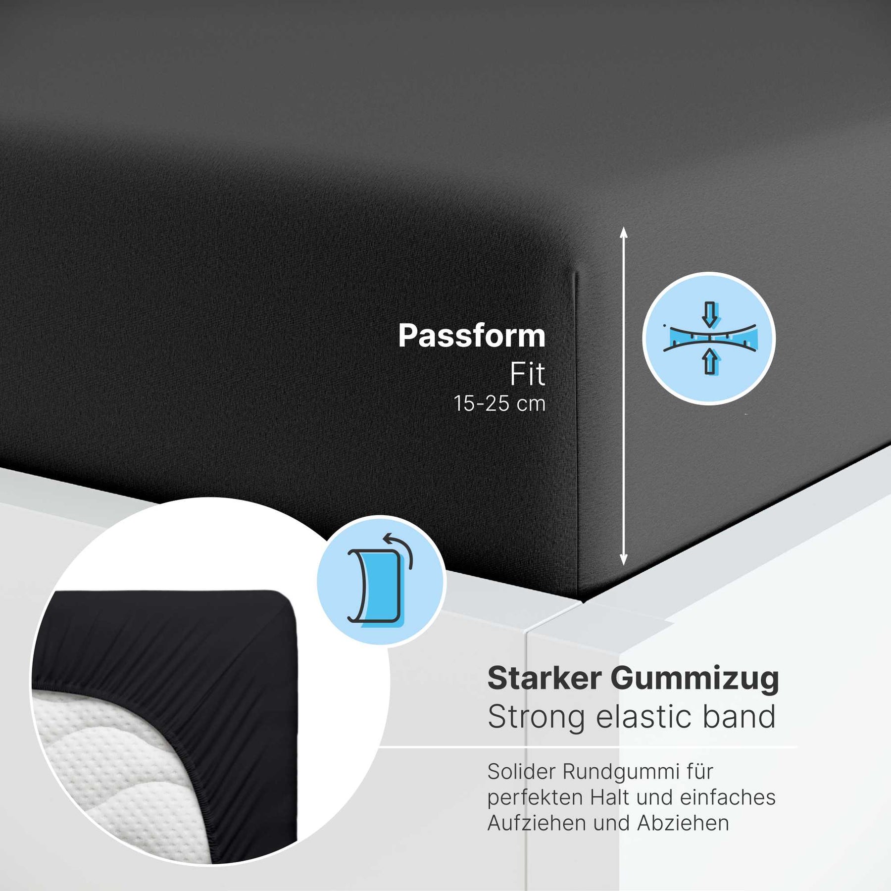 etérea Comfort Jersey Kinder Spannbettlaken Doppelpack