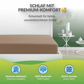 etérea 2 Stück Comfort Jersey Spannbettlaken