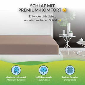 etérea 2 Stück Comfort Jersey Spannbettlaken