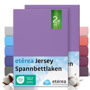 etérea 2 Stück Comfort Jersey Spannbettlaken