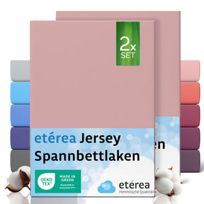 etérea 2 Stück Comfort Jersey Spannbettlaken