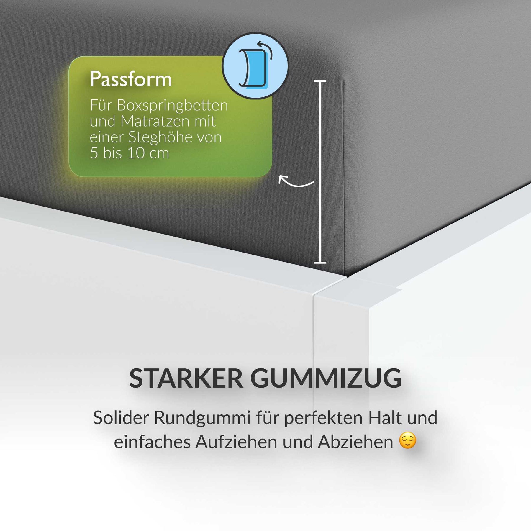 etérea 2 Stück Comfort Jersey Topper Spannbettlaken