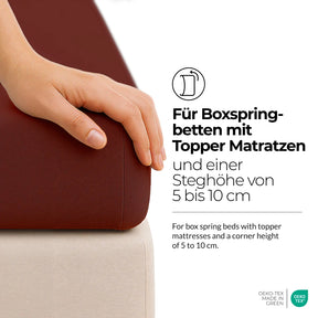 etérea Comfort Jersey Topper Spannbettlaken - 200x220 cm